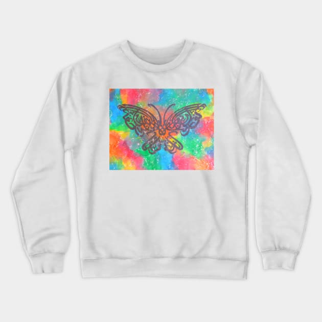 Nur ala Nur – Rainbow Butterfly effect Crewneck Sweatshirt by Fitra Design